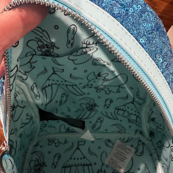 Loungefly Exclusive Disney Dumbo Sequin Backpack NWT Blue - Picture 9 of 15
